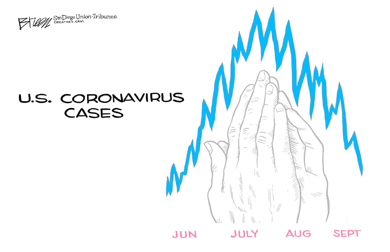 Editorial Cartoon U.S. covid cases