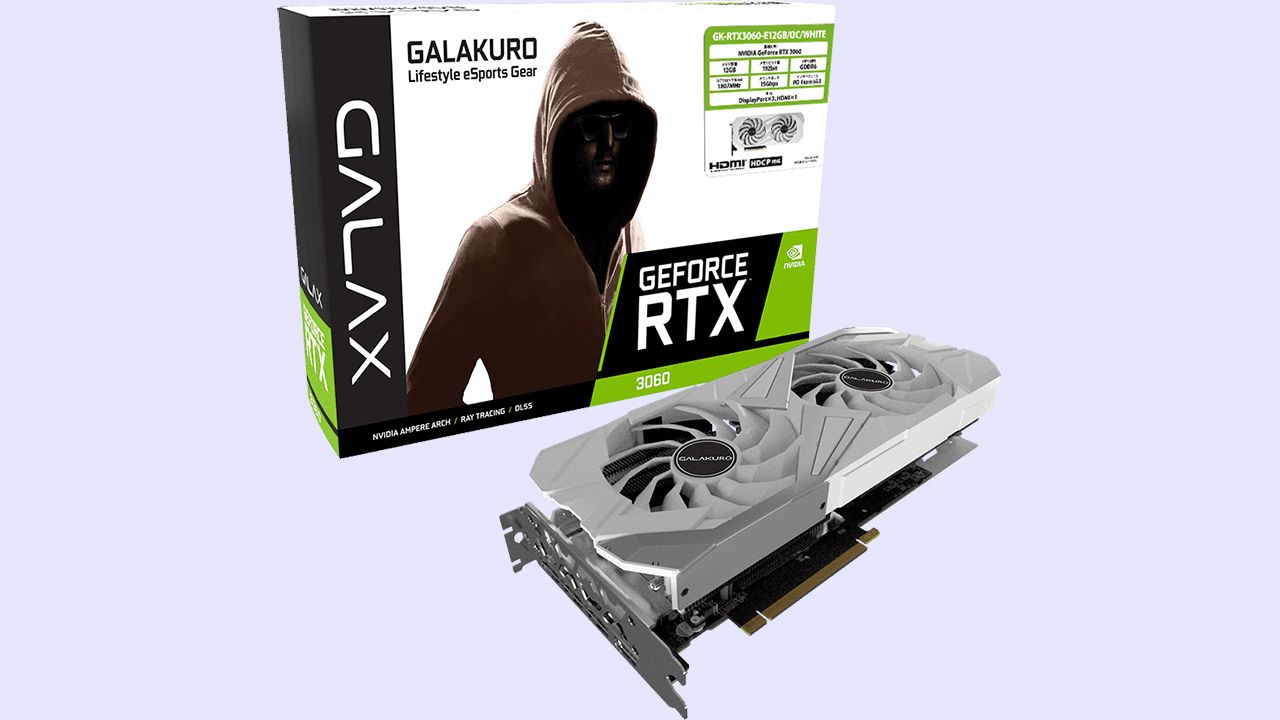 【美品・元箱あり】GALAKURO GeForce RTX 3060 12GB NVIDIA GEFORCE RTX 3060 搭載 12GB グラフィックボード GG-RTX3060