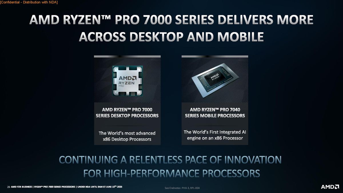 AMD Ryzen Pro Desktop 7000 series