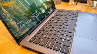 Photograph of the Lenovo ThinkPad X9 14 Aura Edition Laptop's keyboard