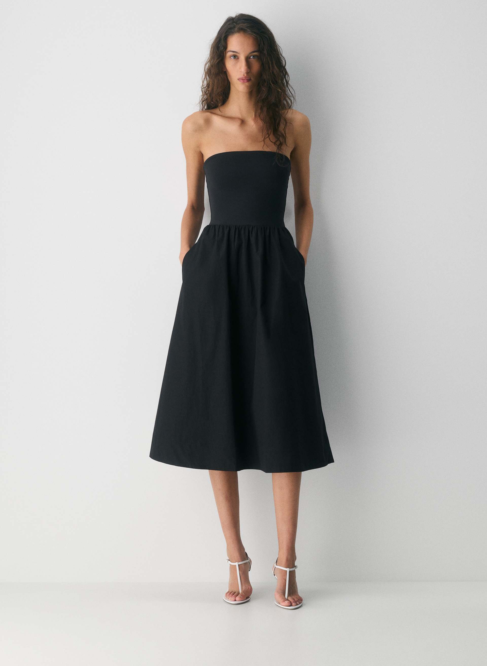 fluid poplin dress