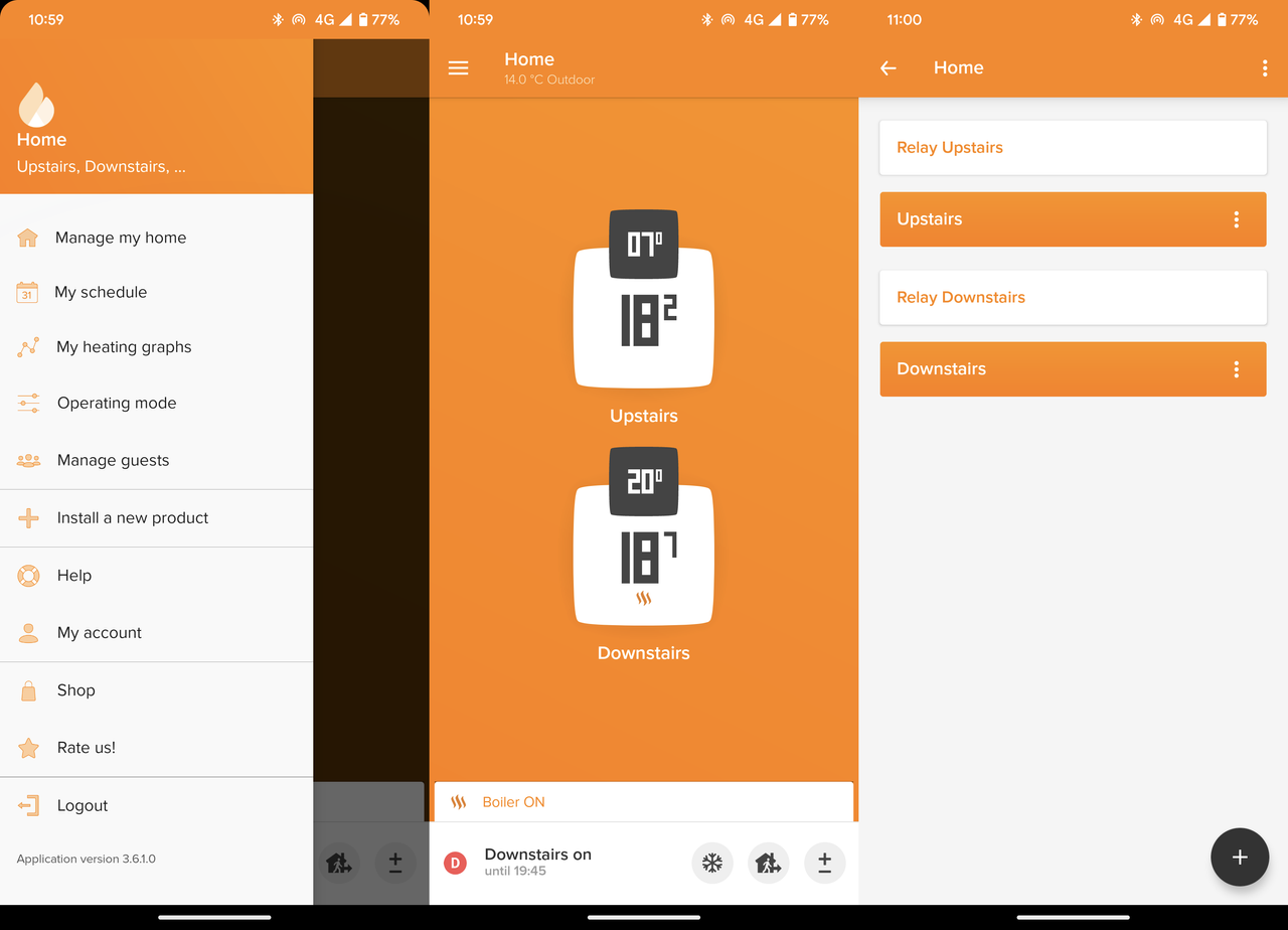 Netatmo Smart Thermostat / Netatmo Energy app