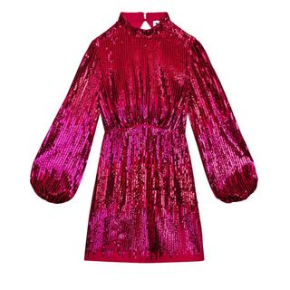 rixo pink sequin dress