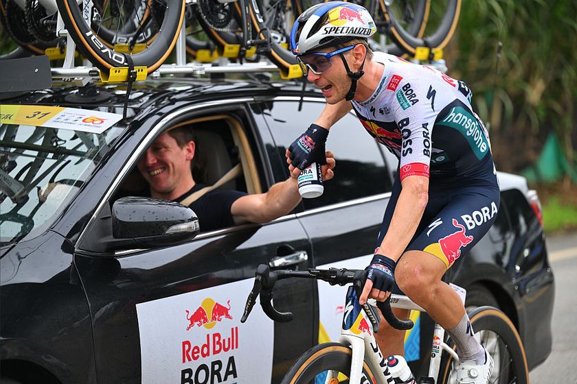JINGXI, CHINA - OCTOBER 15: Frederik Wandahl of Denmark and Team Red Bull - BORA - hansgrohe competes during the 6th Gree-Tour Of Guangxi 2025, Stage 2 a 178.9km stage from Chongzuo to Jingxi 741m on October 15, 2025 in Jingxi, China. (Photo by Tim de Waele/Getty Images)