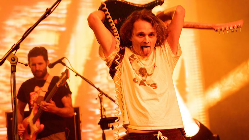 Stu Mackenzie of King Gizzard &amp; the Lizard Wizard Rock band performs in a concert at Alcatraz in Milan