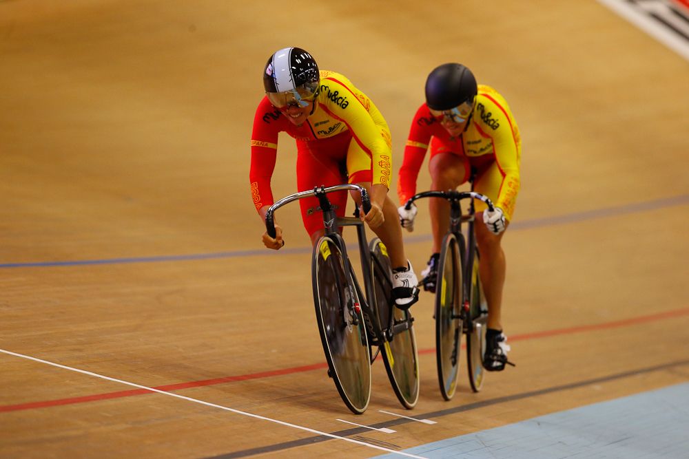 two riders from the Spanish women's team.