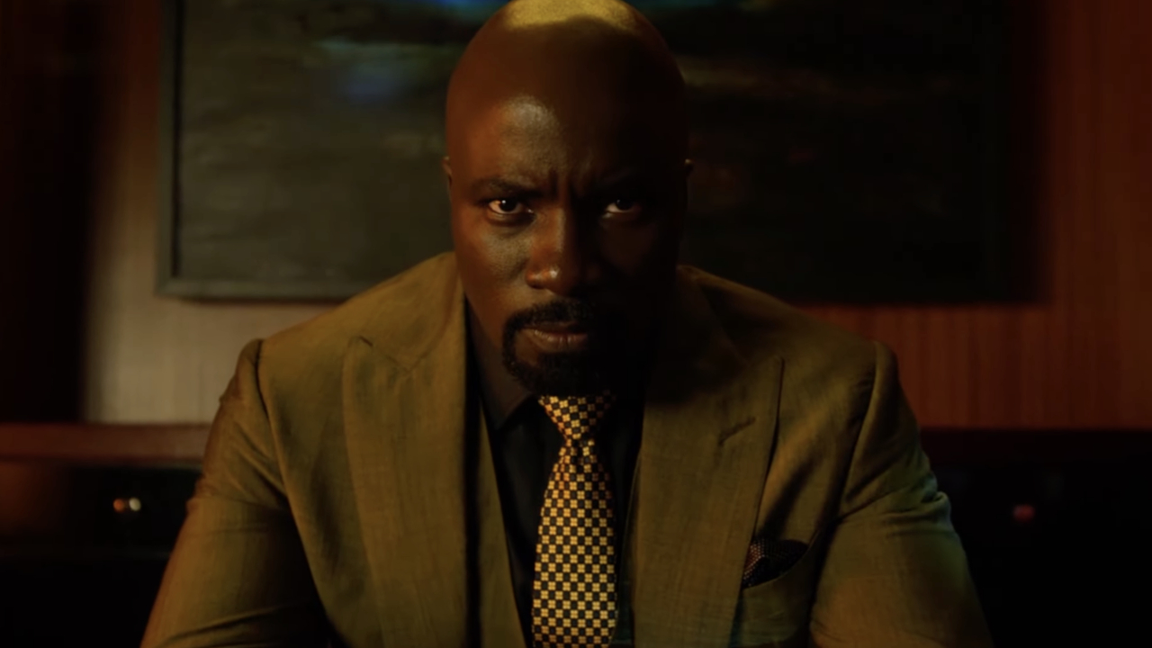 Luke Cage (Mike Colter) sits in Harlem's Paradise on Luke Cage.