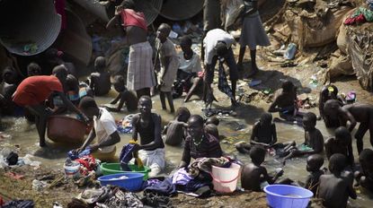 Displaced people in South Sudan.