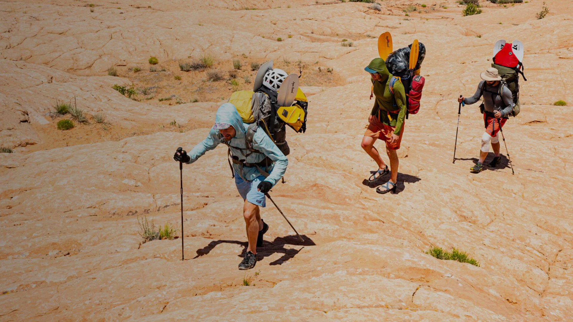 Athletes wearing Patagonia gear while exploring outside