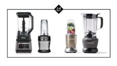 Two Ninja blenders next to new Nutribullet blenders on a H&G border