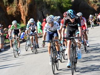 Chris Froome on stage thirteen of the 2014 Tour of Spain