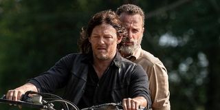 daryl and rick on a motorcycle walking dead