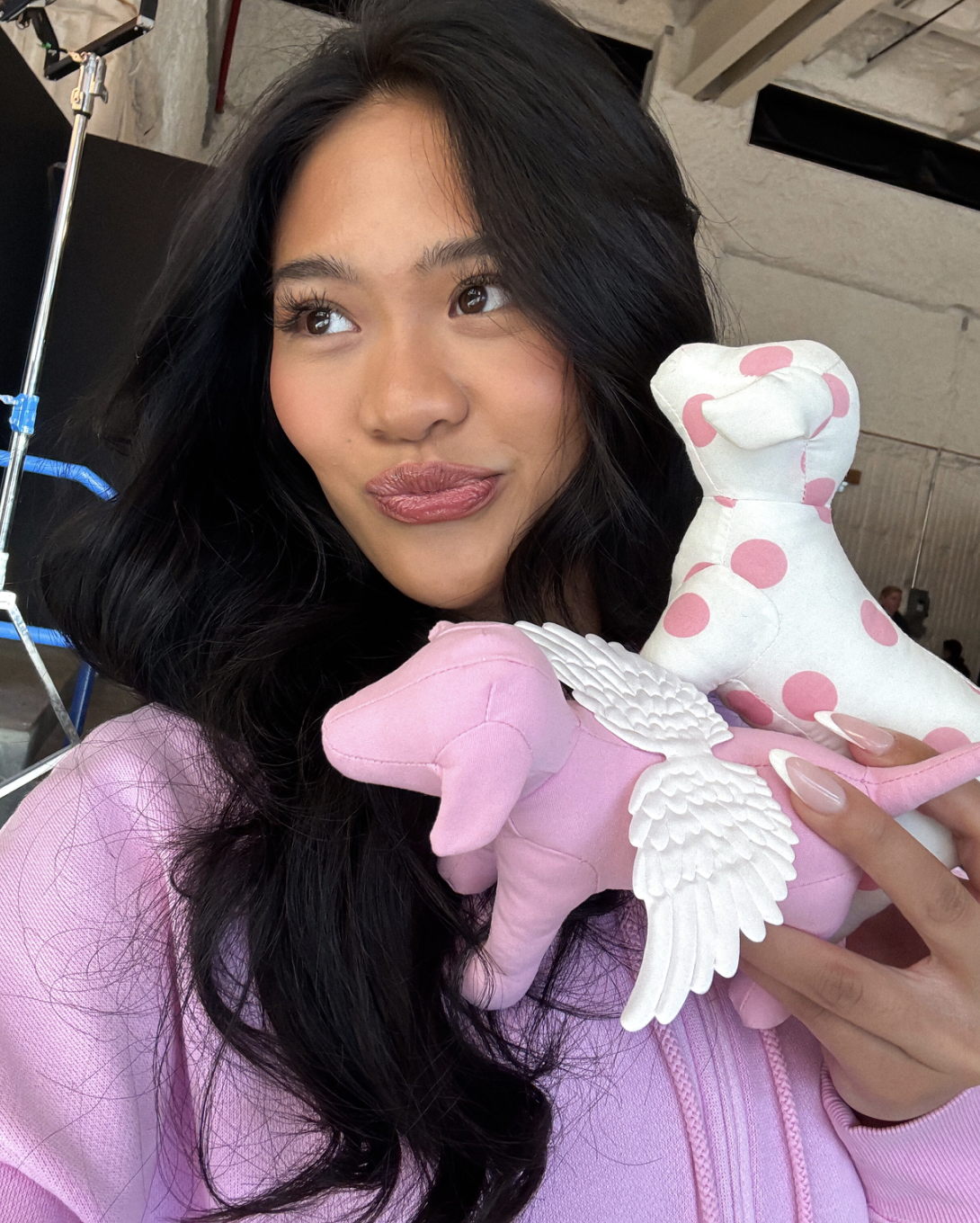 Suni Lee backstage for the Victoria&#039;s Secret Fashion Show