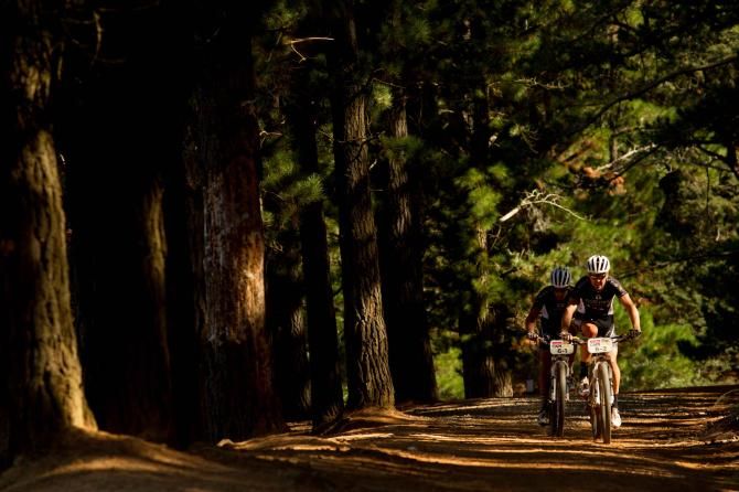 Neil MacDonald and Brandon Stewart during stage 7 of last year's race.