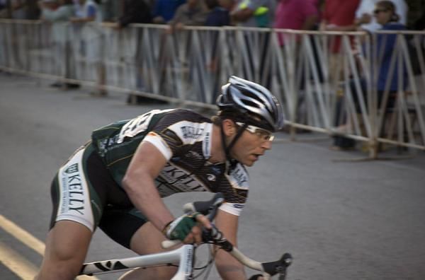 Evan Fader (Kelly Benefit Strategies/LSV) dives into a corner.