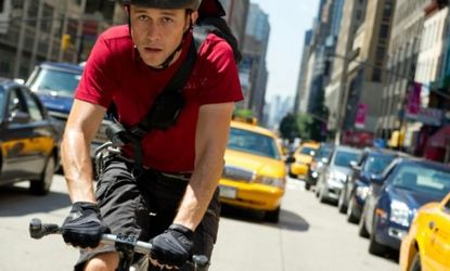 Joseph Gordon-Levitt as bike messenger Wilee in "Premium Rush"