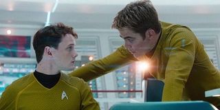 Anton Yelchin and Chris Pine