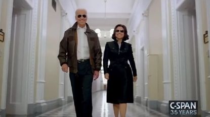 Joe Biden and Julia Louis-Dreyfus.