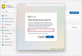 Windows 11 create standard account