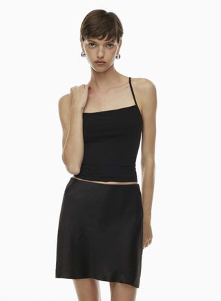 Aritzia Babaton New Slip Satin Mini Skirt