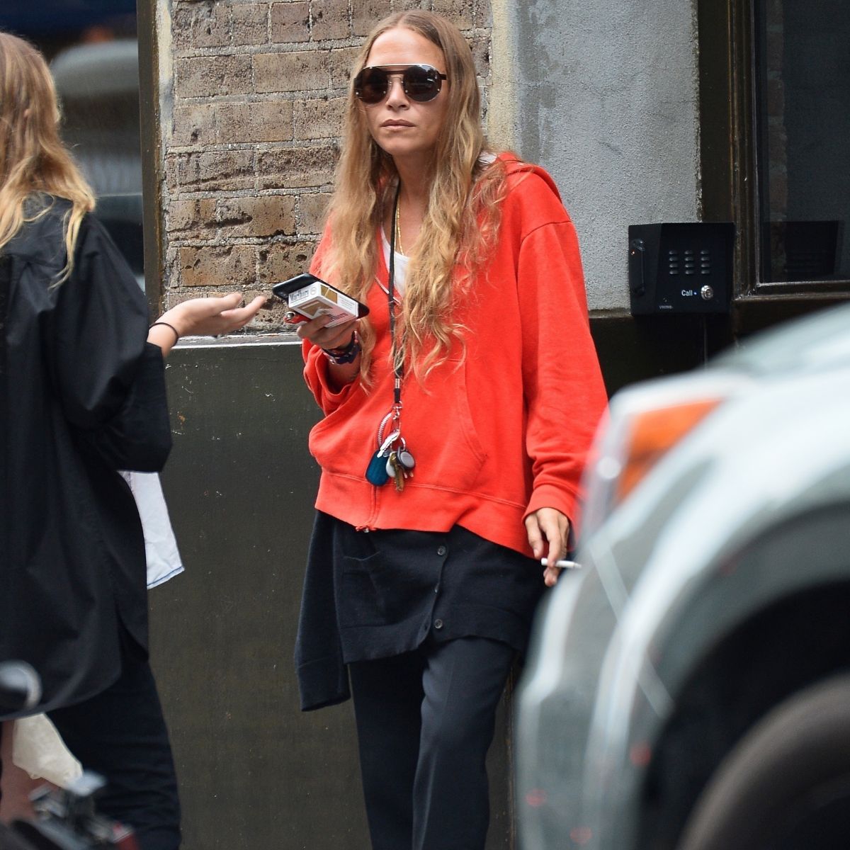 Mary-Kate Olsen wearing sandals