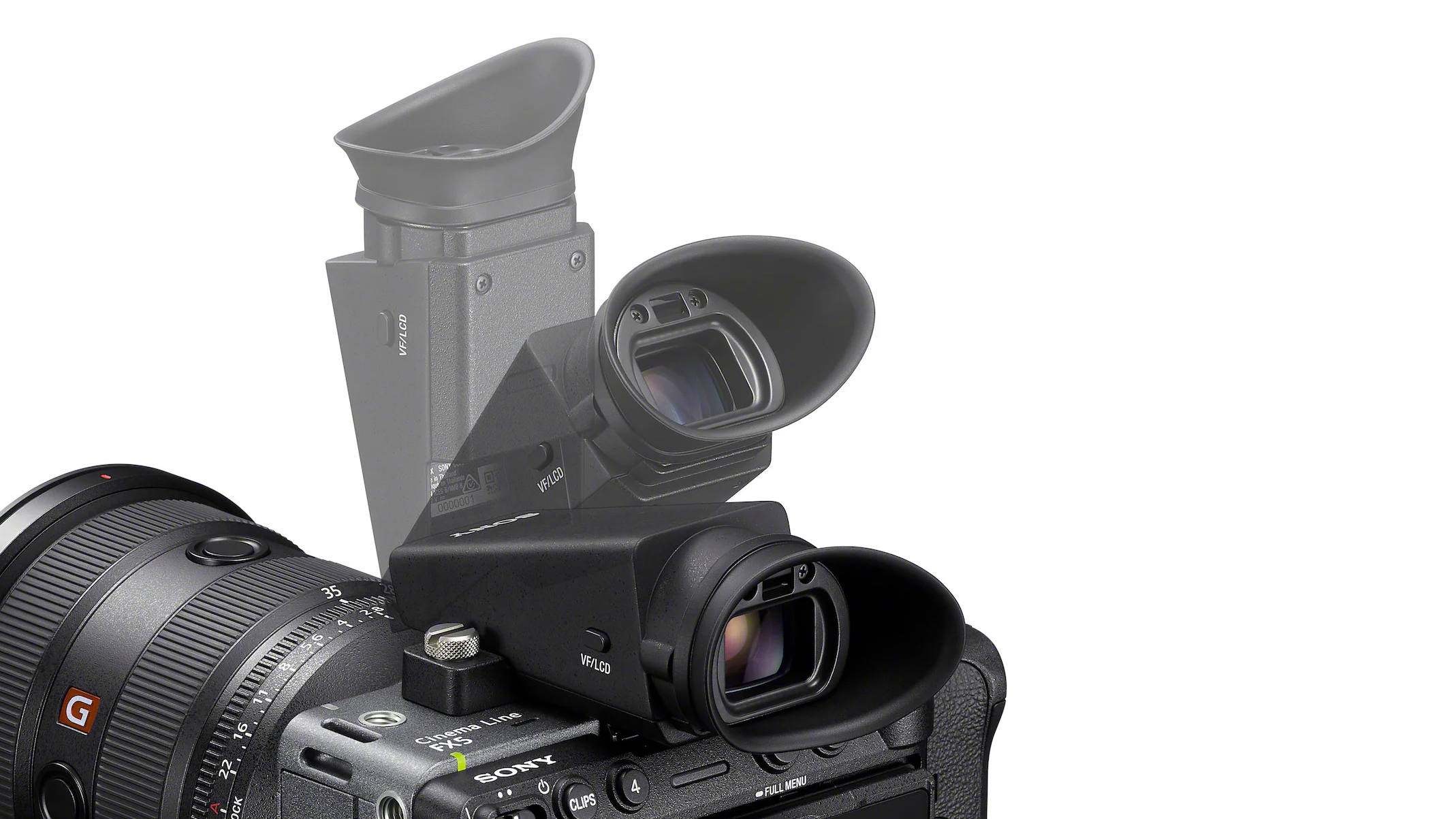 Sony FX5 against a white background