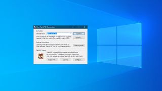 TightVNC's settings menu on a Windows desktop