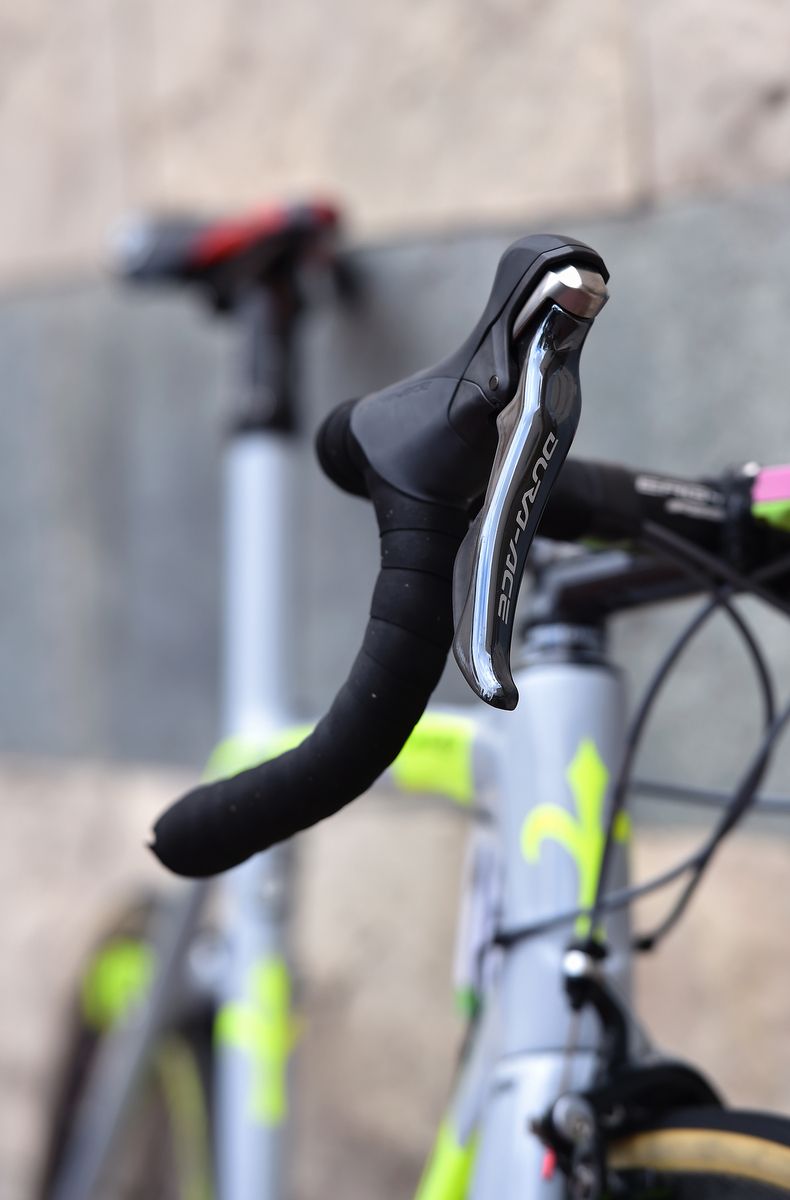Mechanical Shimano Dura Ace shifters for Pozzato