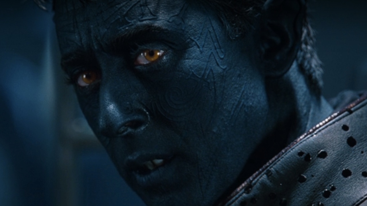 A close up of Nightcrawler in X-Men 2