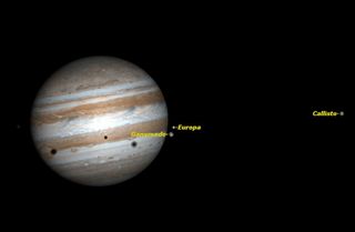 Triple Shadow Transit on Jupiter, June 2014