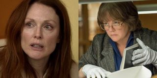 Julianne Moore in Still Alice and Melissa McCarthy in Can You Ever Forgive Me?