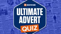 adverts on a blue background with text that says 'ultimate advert quiz'
