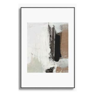 abstract art with white, black and beige