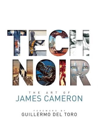 The cover of the book Tech Noir: The Art of James Cameron.