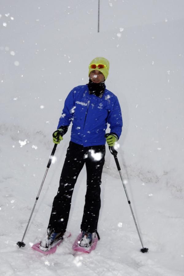 Ivan Basso shows off his skills in the snow