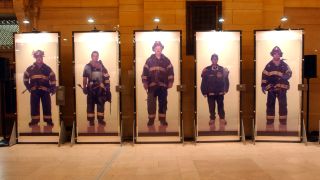 The Faces of Ground Zero exhibited inside New York's Grand Central Station in 2002