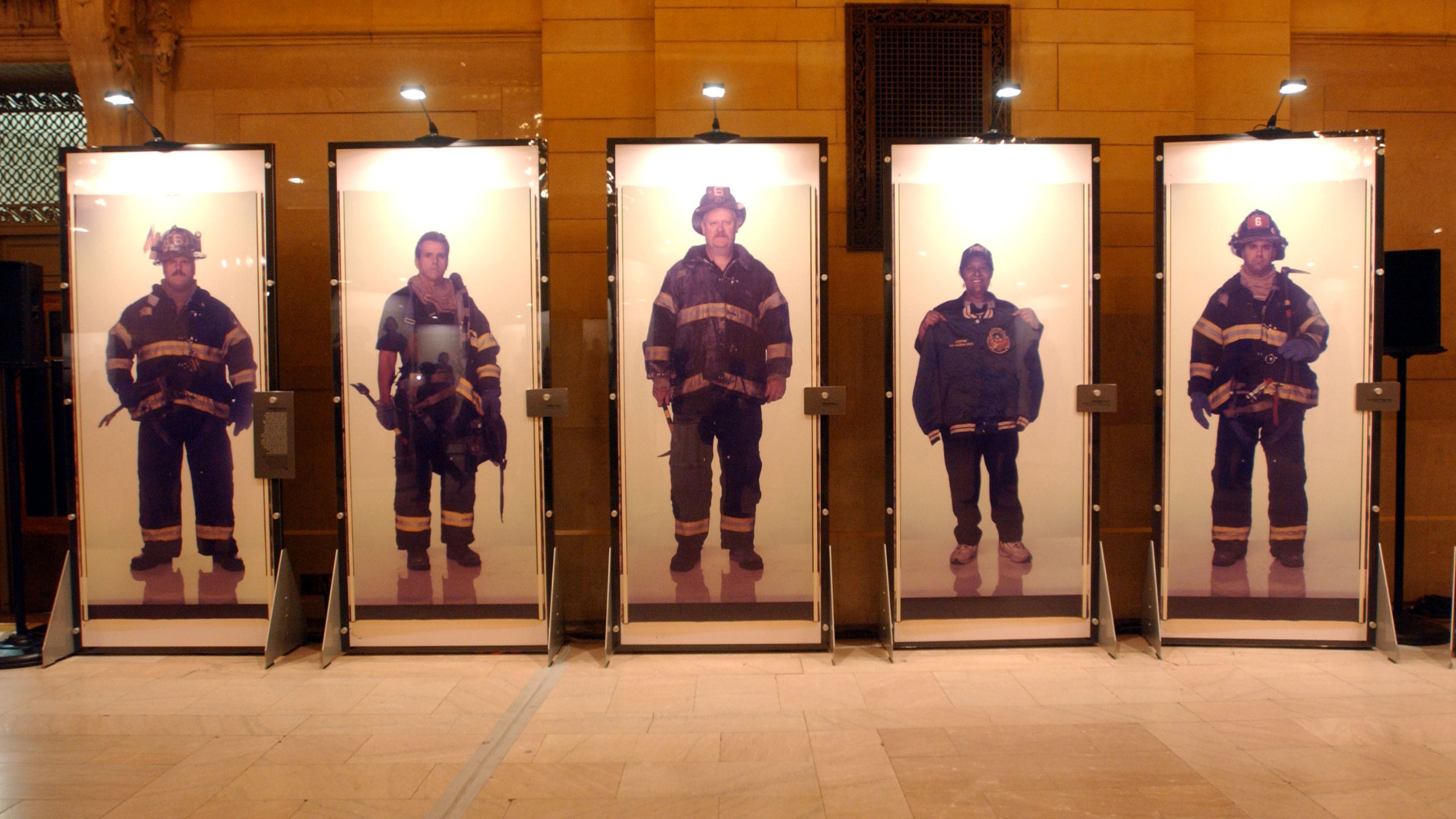 The Faces of Ground Zero exhibited inside New York's Grand Central Station in 2002