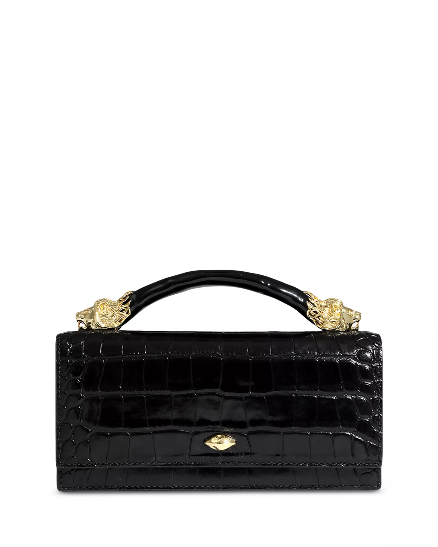 Lioness Embossed Leather Handbag