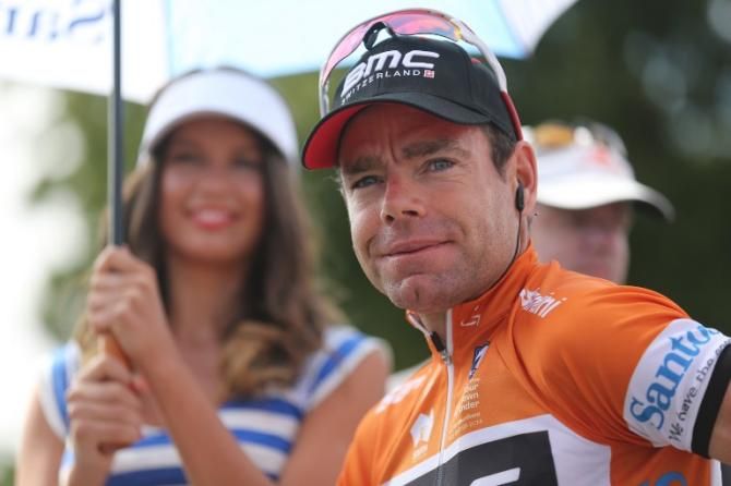 Cadel Evans (BMC) before the start of the race