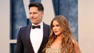 Joe Manganiello and Sofía Vergara attend the 2023 Vanity Fair Oscar Party Hosted By Radhika Jones at Wallis Annenberg Center for the Performing Arts on March 12, 2023 in Beverly Hills, California
