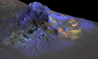 Mars Reconnaissance Orbiter data revealed deposits of impact glass in the Alga Crater.