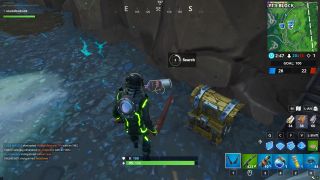 The can is next to where the chest spawns in the big Umbrella shape on the map. 
