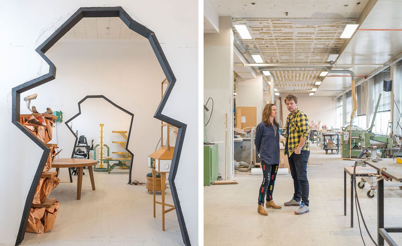 Kiki van Eijk and Joost van Bleiswijl in their new Eindhoven studio