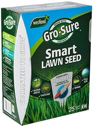 Gro-Sure Aqua Gel Coated Smart Grass Lawn Seed, 25 M2, 1 Kg