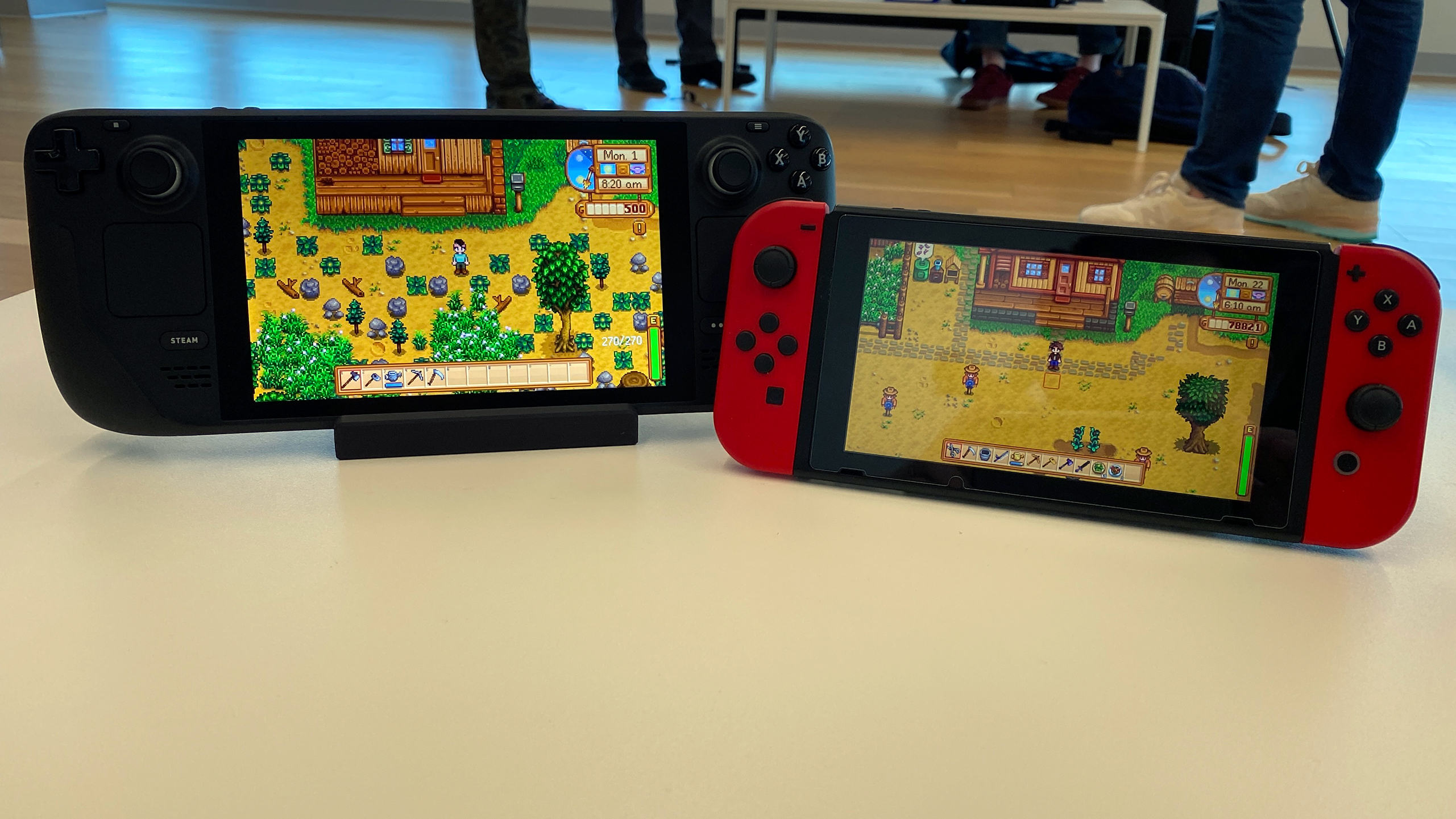I compared the size of the my Nintendo Switch Lite with the Steam