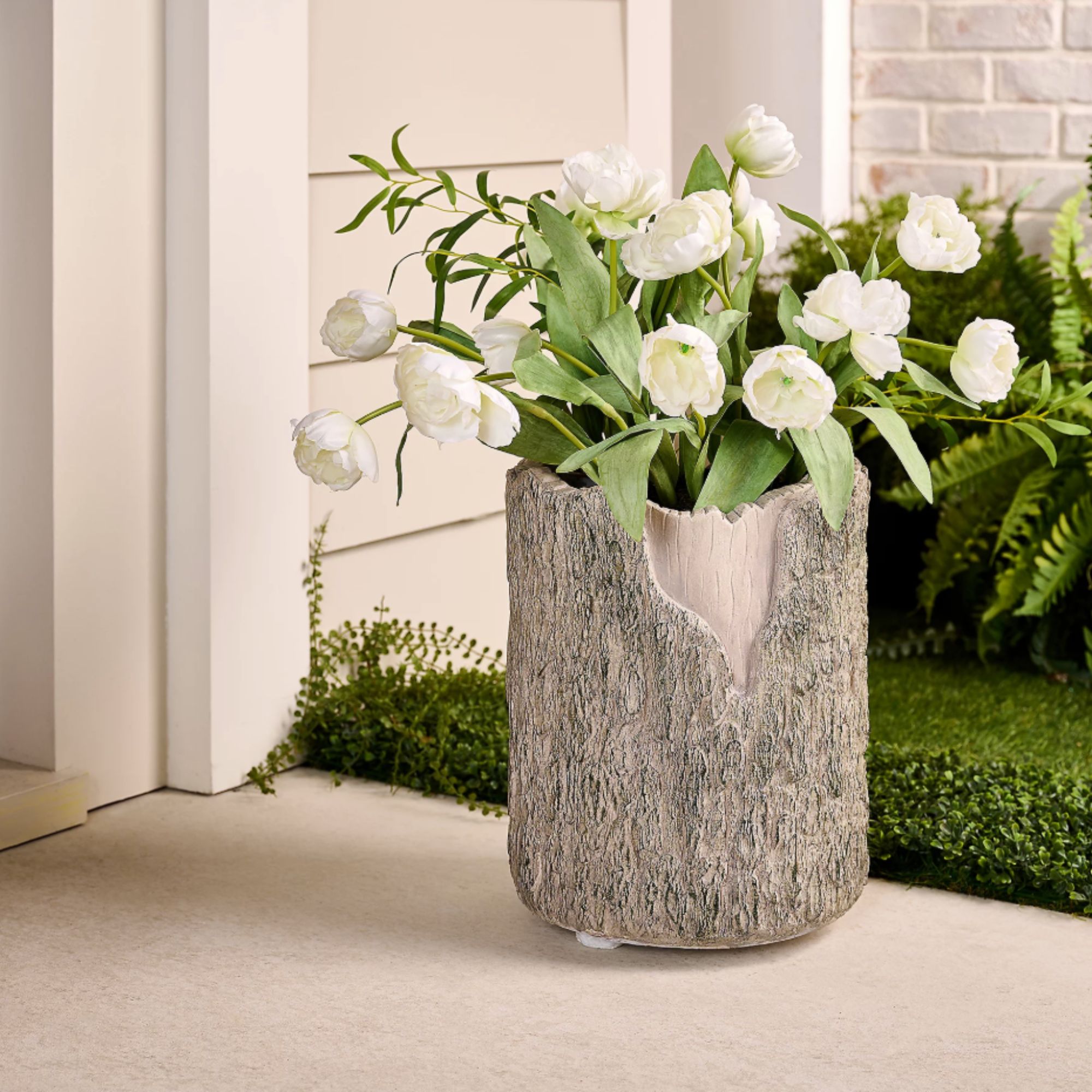 Medium Faux Bois Planter