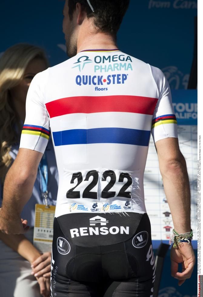 Mark Cavendish (Omega Pharma-Quickstep) in his national champions kit