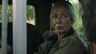 Allison Janney sitting in a truck as Lou in Lou