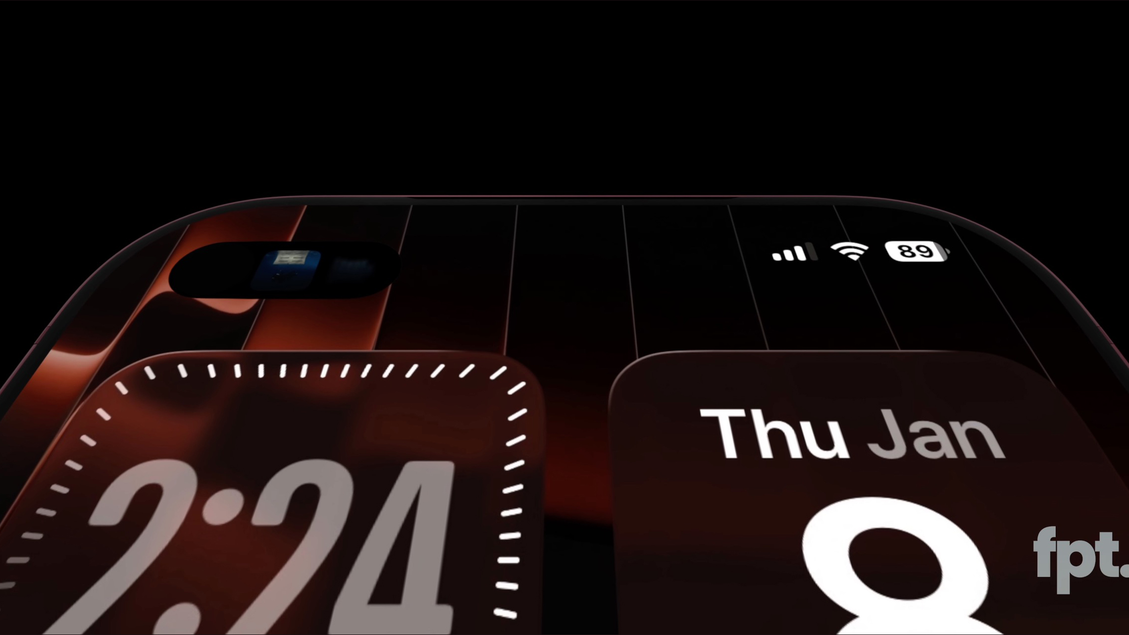 iPhone 18 Pro leak-based render, showing Dynamic Island's new placement in the top left corner