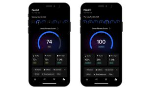 Eight Sleep sleep tracking data on iPhone screen